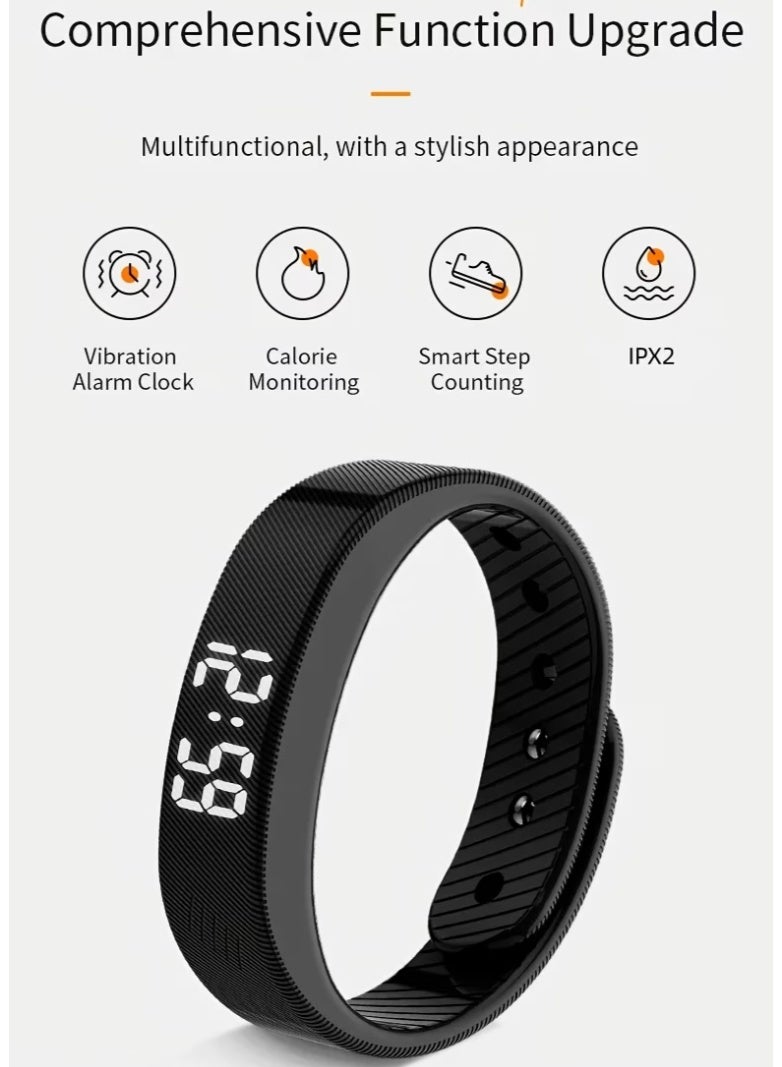 Ainawo Multifunctional Simple Fashion Unisex Electronic Watch With Alarm Clock, Pedometer, Timer, Luminous, Students Senseless Wear Fashion Sports Multifunctional Wristwatch Holiday Gift, Suitable For Any Scene Send A Hand Rope - Image 3